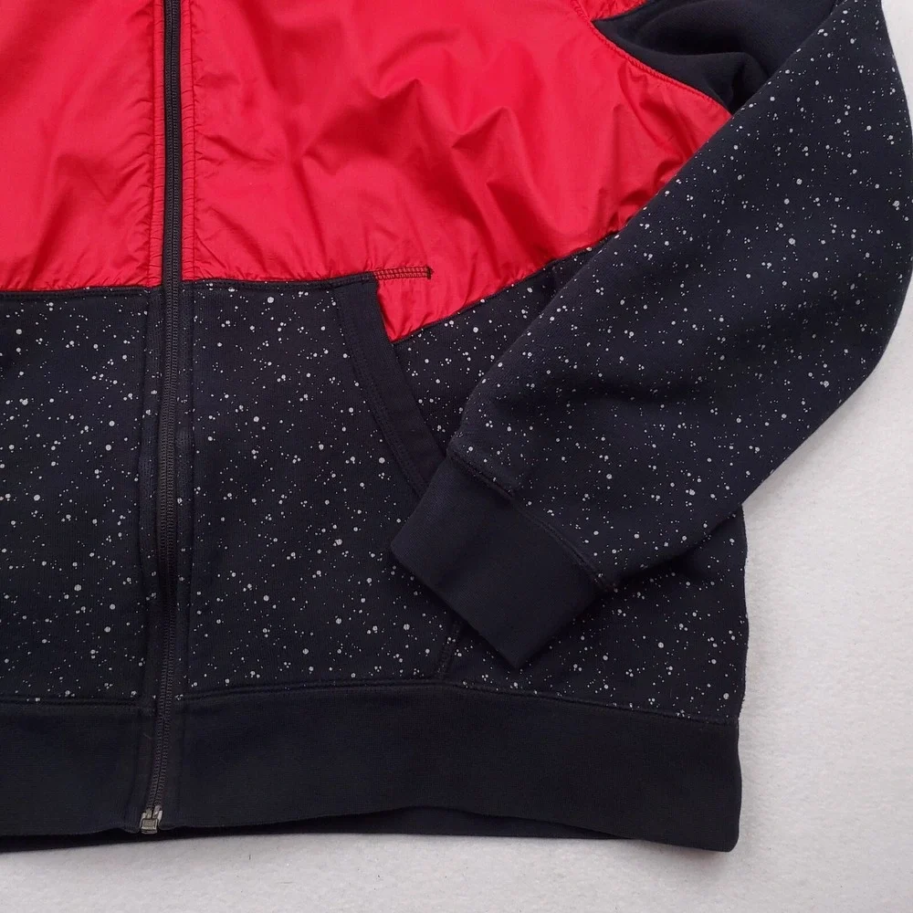Vintage Nike Air Windrunner Hoodie Men XXL Black Red BRED Galaxy Jacket Full Zip